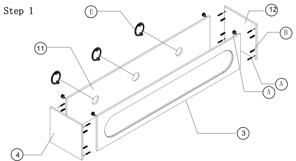 JASIWAY J-B2121D-BR 78.7 in. Brown TV Stand with Cable Management - fIG 3