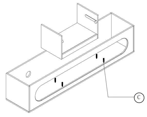 JASIWAY J-B2121D-BR 78.7 in. Brown TV Stand with Cable Management - fIG 7