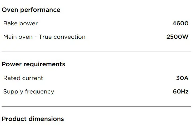 FISHER PAYKEL RDV2-364GD-N_N 36 Inch Dual Fuel Range User Guide - SPECIFICATIONS