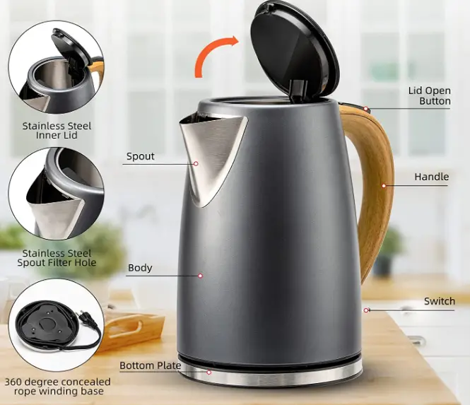 SULIVES-Stainless-Steel-Electric-Tea-Kettle-fig-1