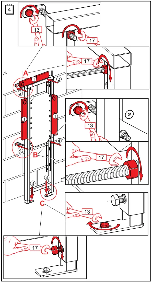 Alca PLAST A106 Handle Mounting Frame - Fig 3
