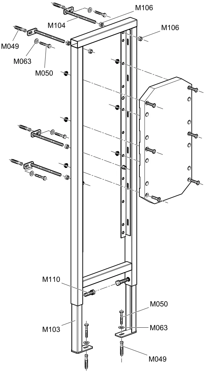 Alca PLAST A106 Handle Mounting Frame - Fig 4
