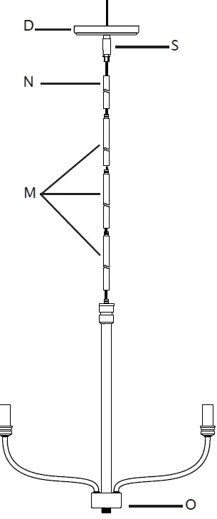 elk HE 8150, 81515 Chandelier IOM instruction 3
