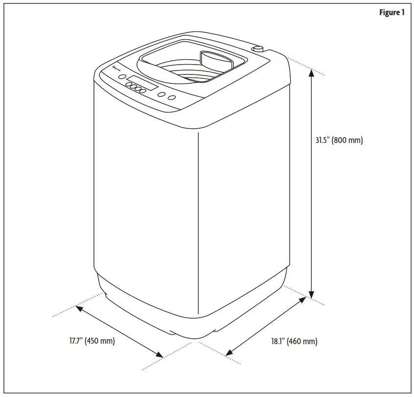 Magic Chef MCSTCW09W2 0 9 Cu Ft Compact Portable Top Load Washer - Fig