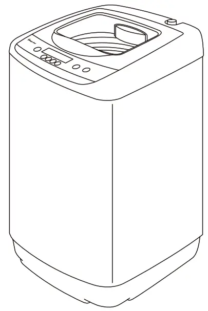 Magic Chef MCSTCW09W2 0 9 Cu Ft Compact Portable Top Load Washer
