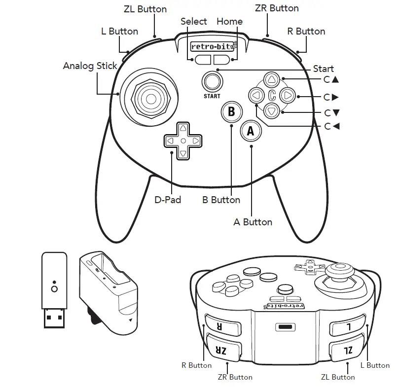 retro-bit-TRIBUTE -USB-Controller-FIG-1