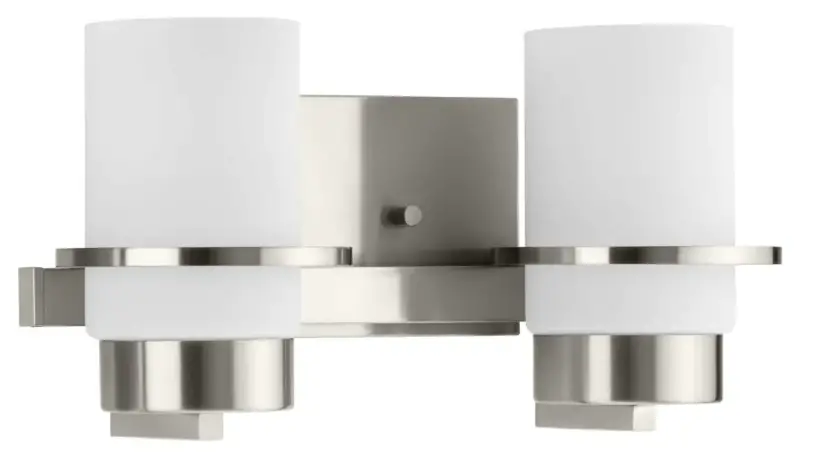 PROGRESS LIGHTING P300414 Reiss 5.75-in 2-Light Brushed Nickel LED Light