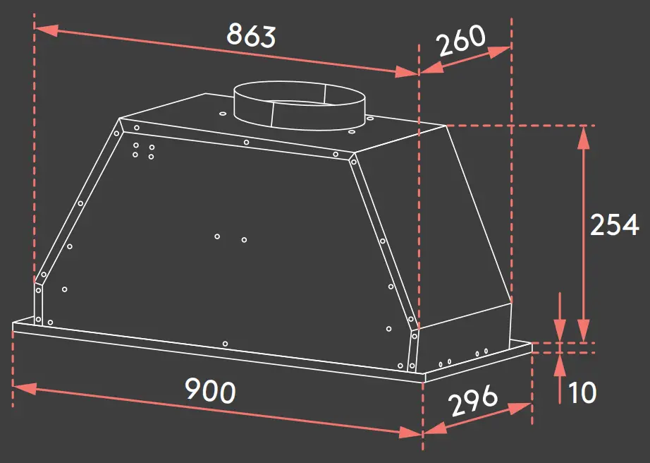 esatto ERU90S 90cm Undermount Rangehood - Fig 2