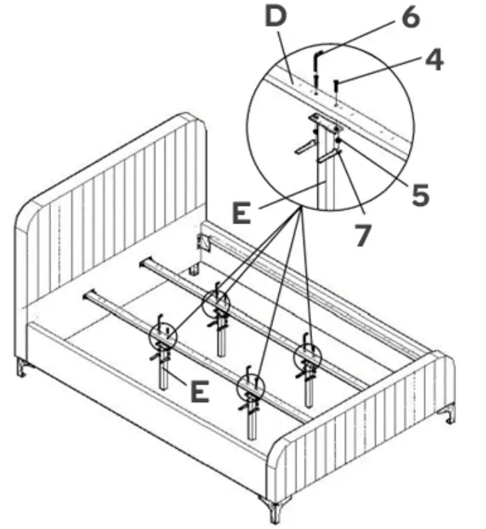 SHANGRI-LA SLVICVELKGA Victoria Velvet Bed - parts 4