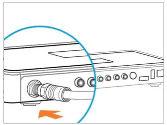 Shows the location of the cable coming from your dish
