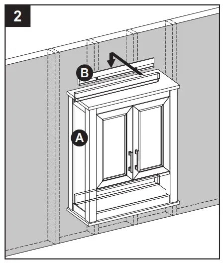 allen roth 1541WC-24-242 Crest Hill 24-in W x 30-in H x 10-in D Light Gray Bathroom - 4