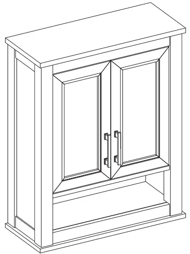 allen roth 1541WC-24-242 Crest Hill 24-in W x 30-in H x 10-in D Light Gray Bathroom