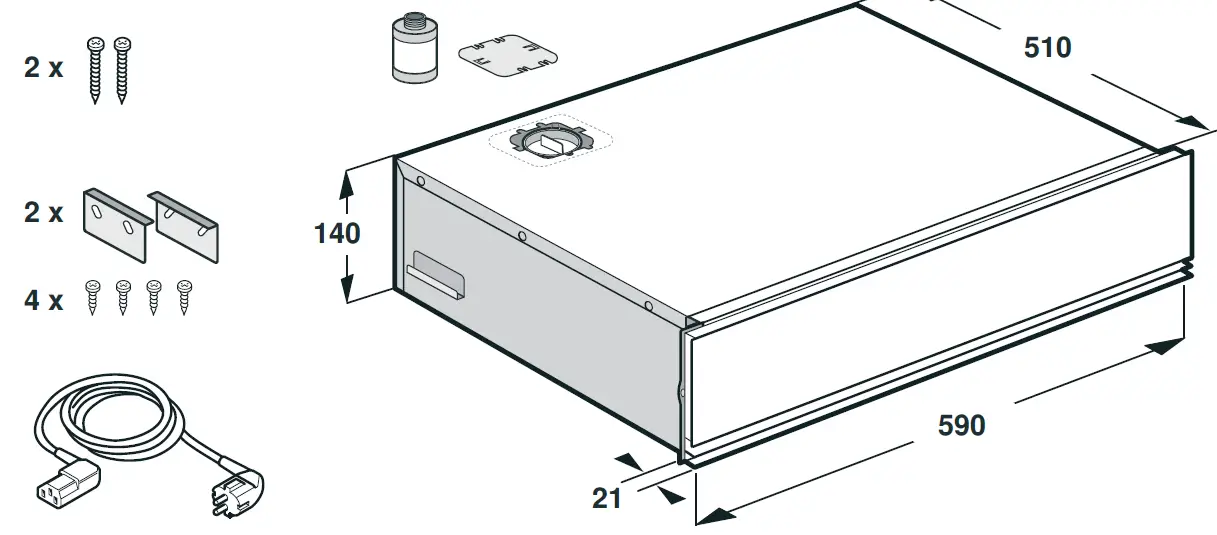 GAGGENAU DVP 221 Vacuuming Drawer 1