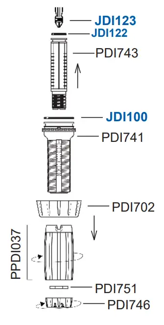 DOSATRON PJDI122V 14 GPM Viscous Injection Seal Kit - FIG 4