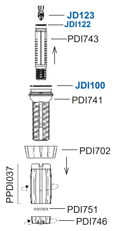DOSATRON PJDI122V 14 GPM Viscous Injection Seal Kit - FIG 5