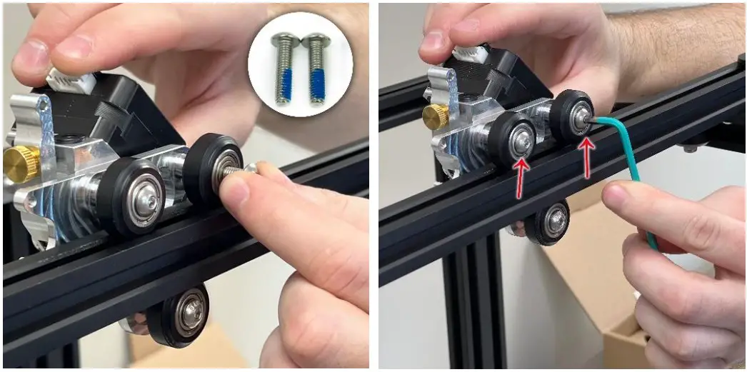 INSTALL TOP TWO WHEELS