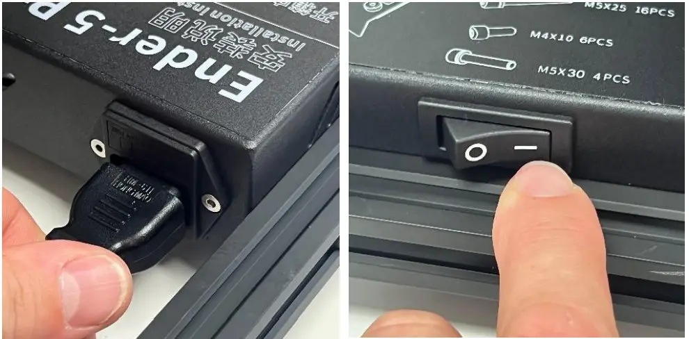 POWER ON THE PRINTER