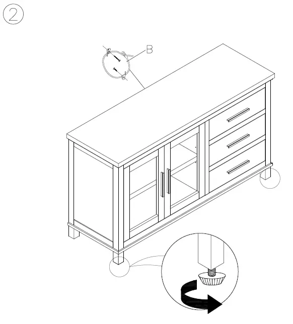 ASHLEY D74760 WI - Aleeda Dining Server 3