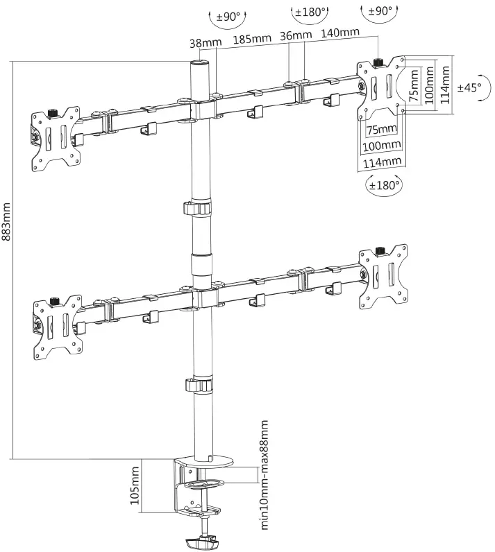 Neomounts-FPMA-D550-Full-Motion-Desk-Mount-fig-1