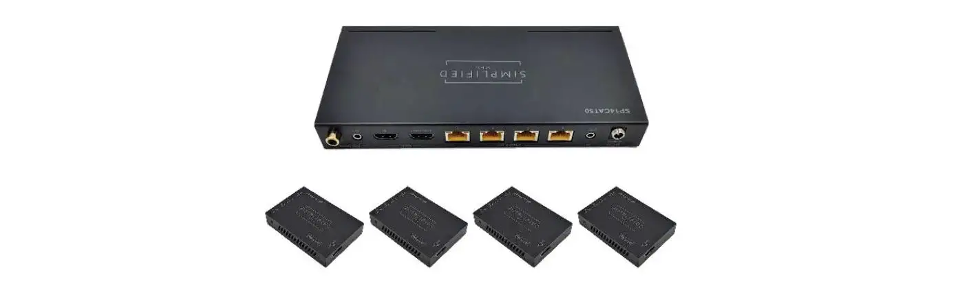 Simplified Mfg Sp14cat50 18gbps Hdmi 1×4 50m Splitter Over Category Cable User Manual