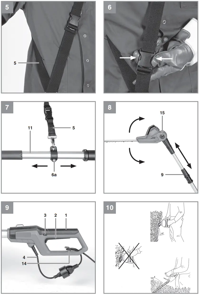 Einhell GC HH 5056 Electric Pole Hedge Trimmer - Figure 2