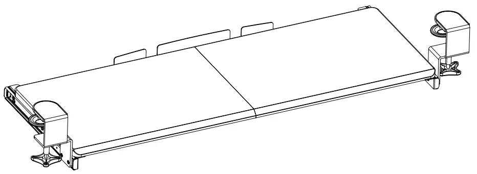 VIVO MOUNT KB05ES A Light Wood Clamp-on Small Keyboard Tray - Fig