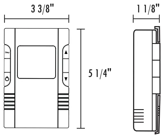 King Electrical TSTAT H30 Two Circuit Programmable Thermostat - Dimension