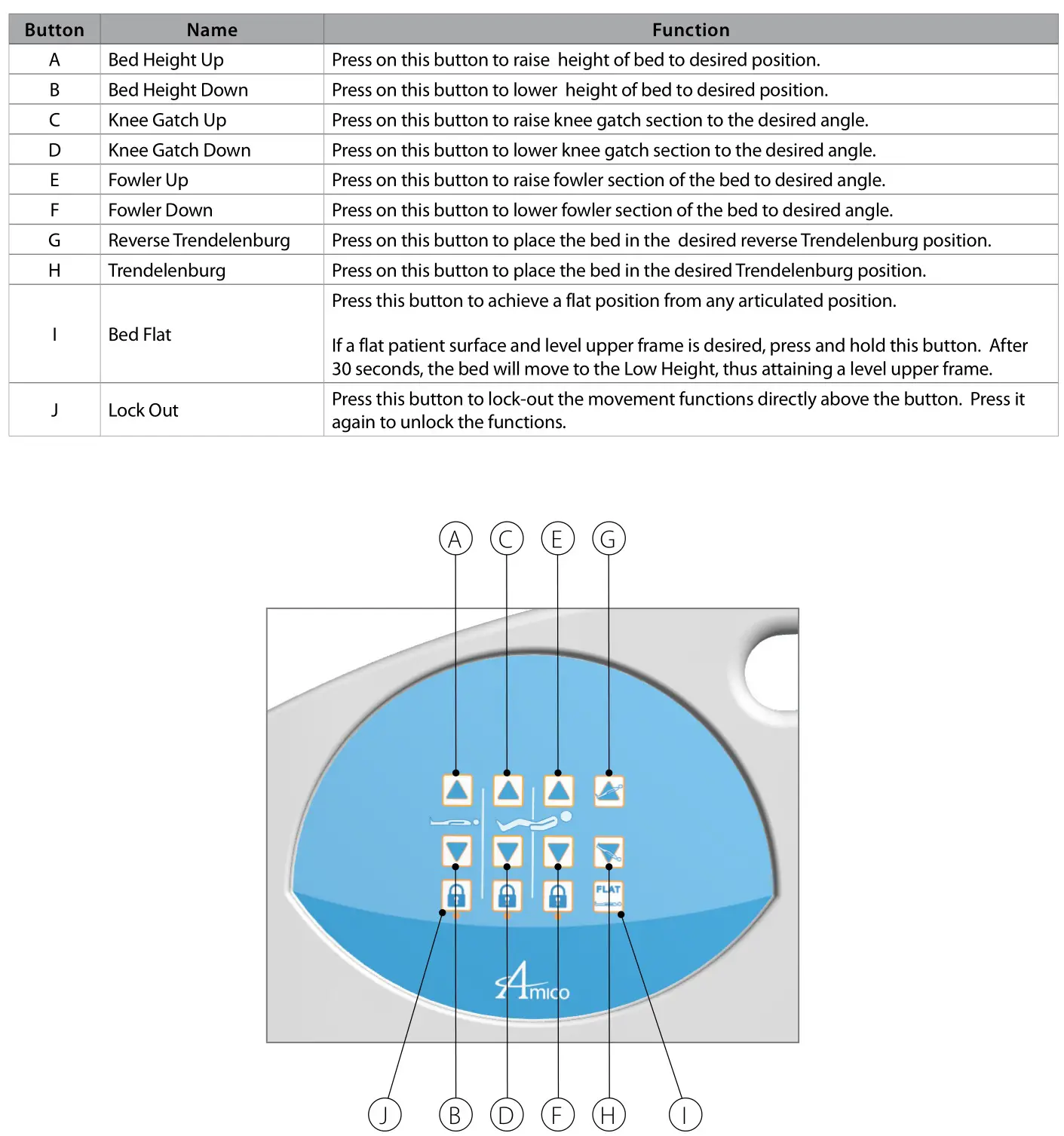 Amico Apollo MS Scale - Siderail Controls