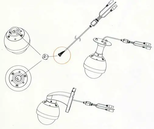 ZMODO CM-T1001BG Weatherproof Camera User Manual - Install camera to bracket