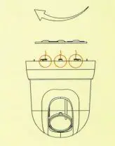 ZMODO CM-T1001BG Weatherproof Camera User Manual - Rotate camera clockwise until hear a click sound