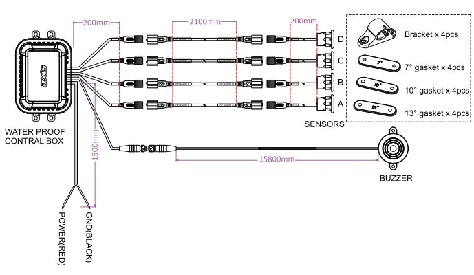axis APS401T 12 Parking Sensor System-2