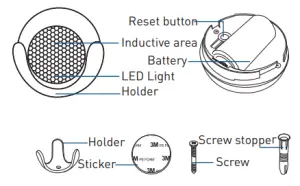 TELLUR TLL331121 WiFi Motion Sensor - Product Diagram