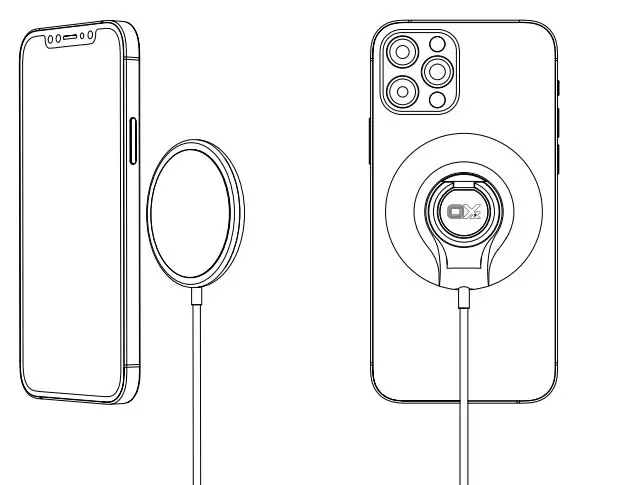Oxx Magnetic Wireless Charger FC008 - Charging the phone