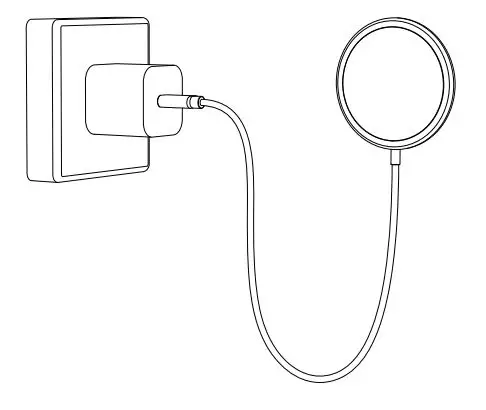 Oxx Magnetic Wireless Charger FC008 - Connecting to power adapter