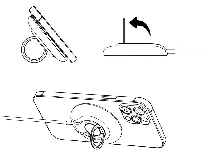 Oxx Magnetic Wireless Charger FC008 - Portable stand