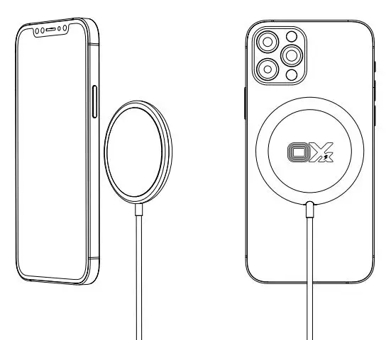 Oxx Magnetic Wireless Charger FC009 - Charging the phone