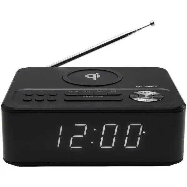 QUDOC200BK Clock Radio with Wireless Charging featured
