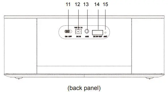 QUDOC200BK Clock Radio with Wireless Charging fig2