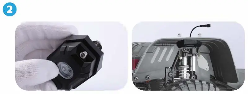 Brooklink Electronics Rock Lights and Driver User Manual - Install the screws and fix them in the fender of the vehicle