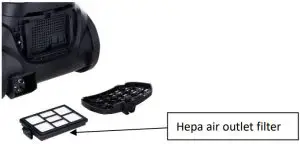 emerio 89980104 INSIDO Vacuum Cleaner - Hepa air outlet filter