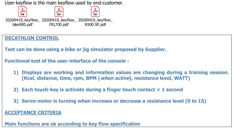 DECATHLON Domyos Console 3.2 - USER-keyflow and Machine-Keyflow