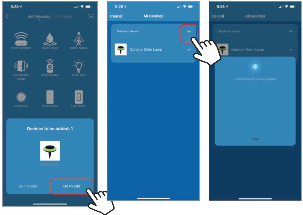 SMART POINT SPSDISCLT SmartSolar Outdoor Light - Connecting process will begin