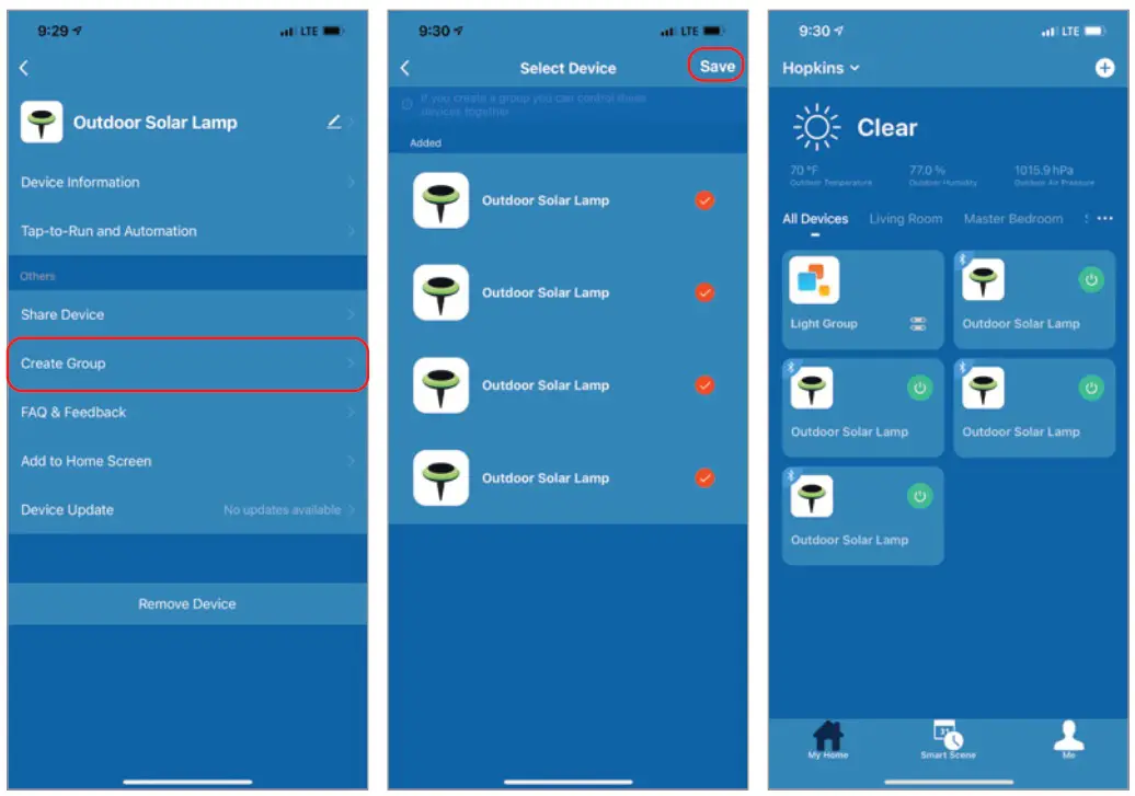 SMART POINT SPSDISCLT SmartSolar Outdoor Light - GROUPING MULTIPLE LIGHTS TOGETHER