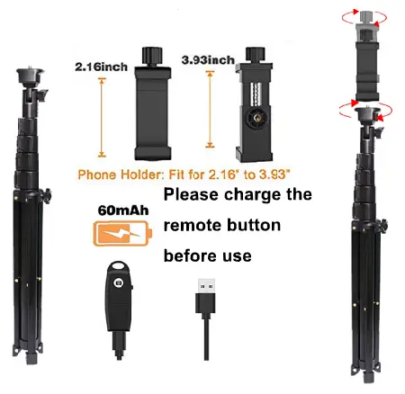 Zhongshan Letspro Audio Visual Equipment YK 77T Plastic Tripod - cellphone