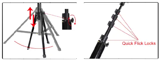 Zhongshan Letspro Audio Visual Equipment YK 77T Plastic Tripod - stick tripod