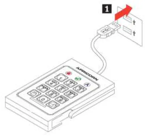 APRICORN Aegis Padlock SSD - Connecting the Aegis Padlock