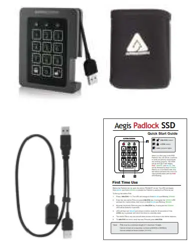 APRICORN Aegis Padlock SSD - Package contents