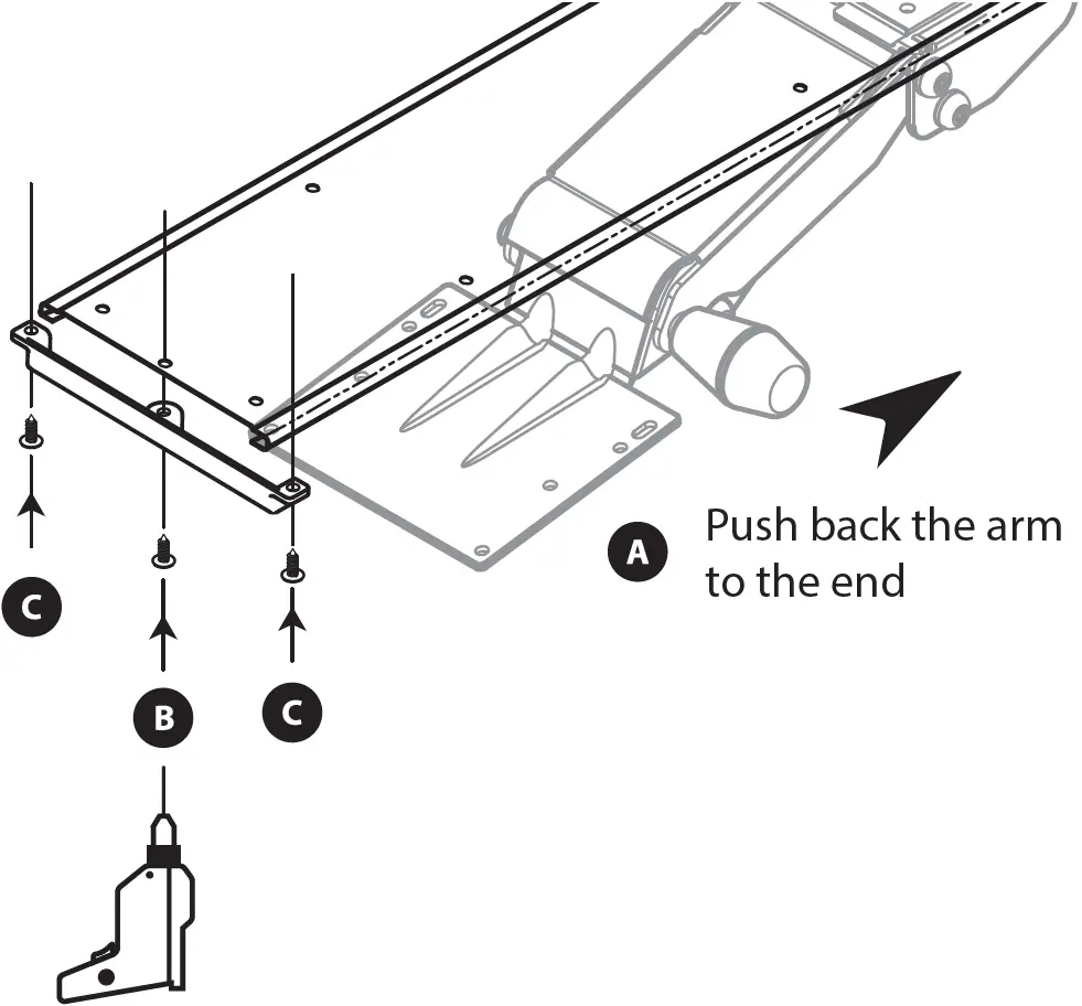 Install the track guard