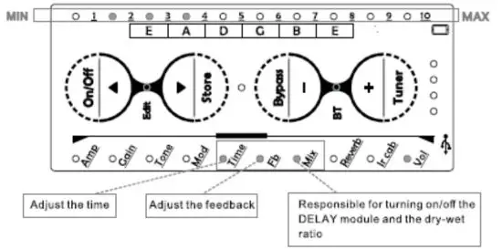 Sinco Intelligent Technology H8 Multi Effects Headphone Guitar Amplifier - buttons