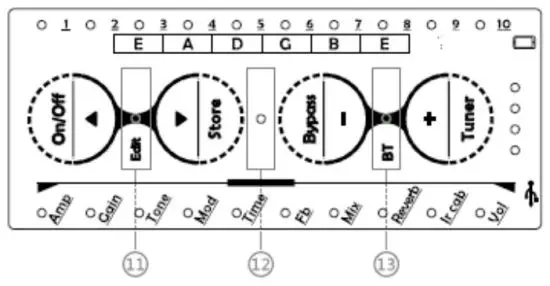 Sinco Intelligent Technology H8 Multi Effects Headphone Guitar Amplifier - panel2